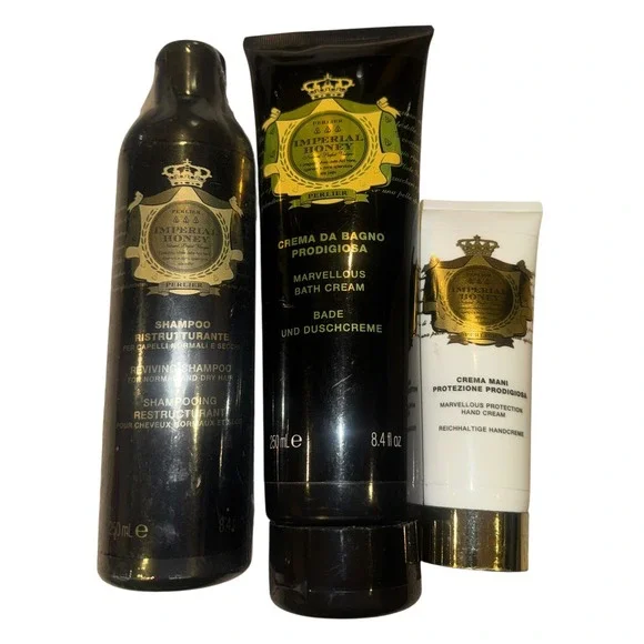 Perlier Imperial Honey Royal Elixir 10pc Set Bath Body Cream Serum Italy NEW/OS - Picture 11 of 15